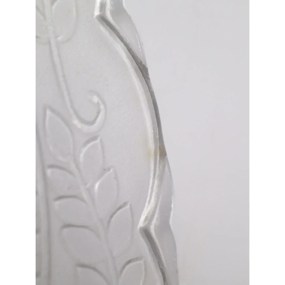 Clear Glass Plate Yankee Candle 11.75in Scalloped Leaf Edge Harvest Fall Decor